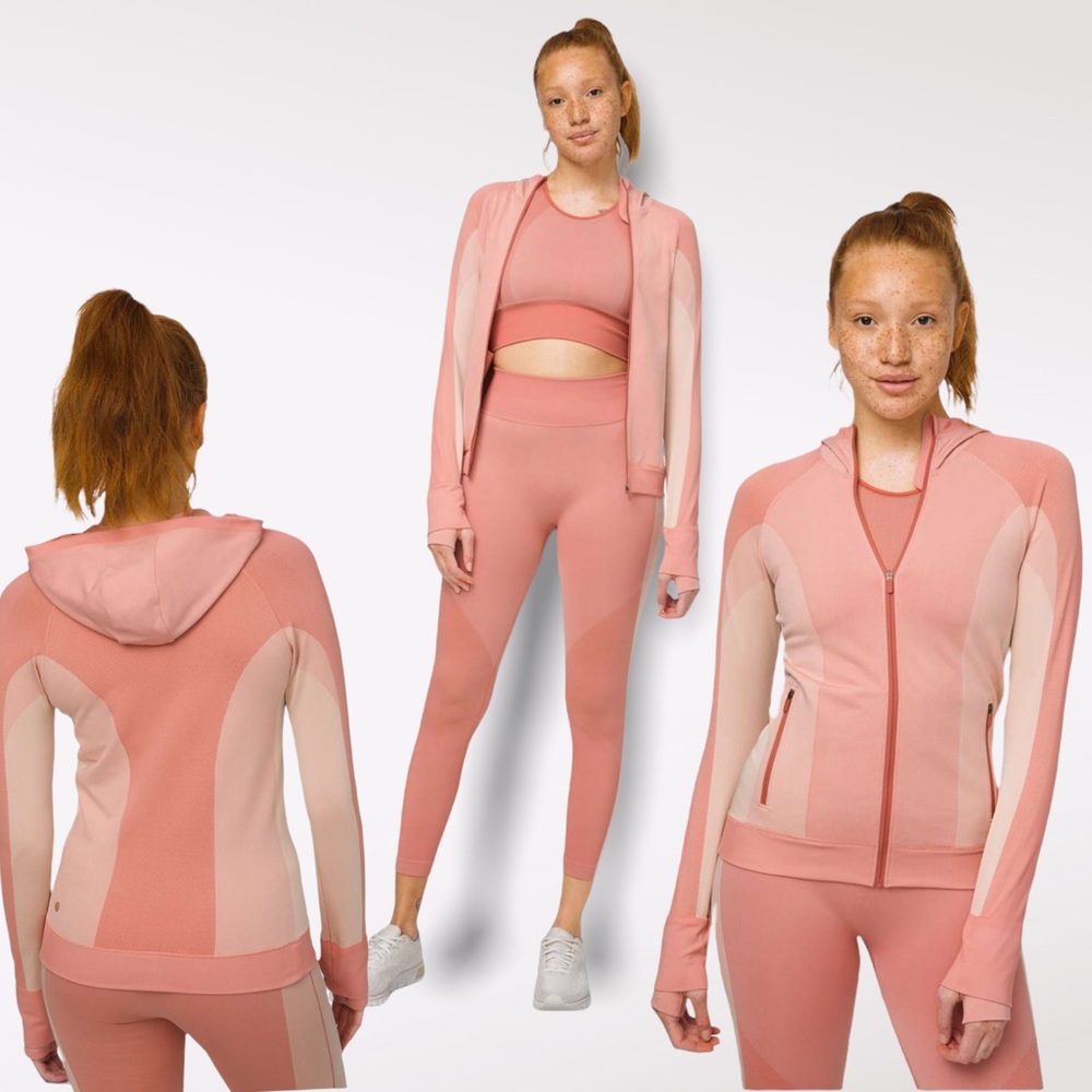 Lululemon Ebb to Train Bra Tight Jacket *Abstract set 3 pieces Sz 4